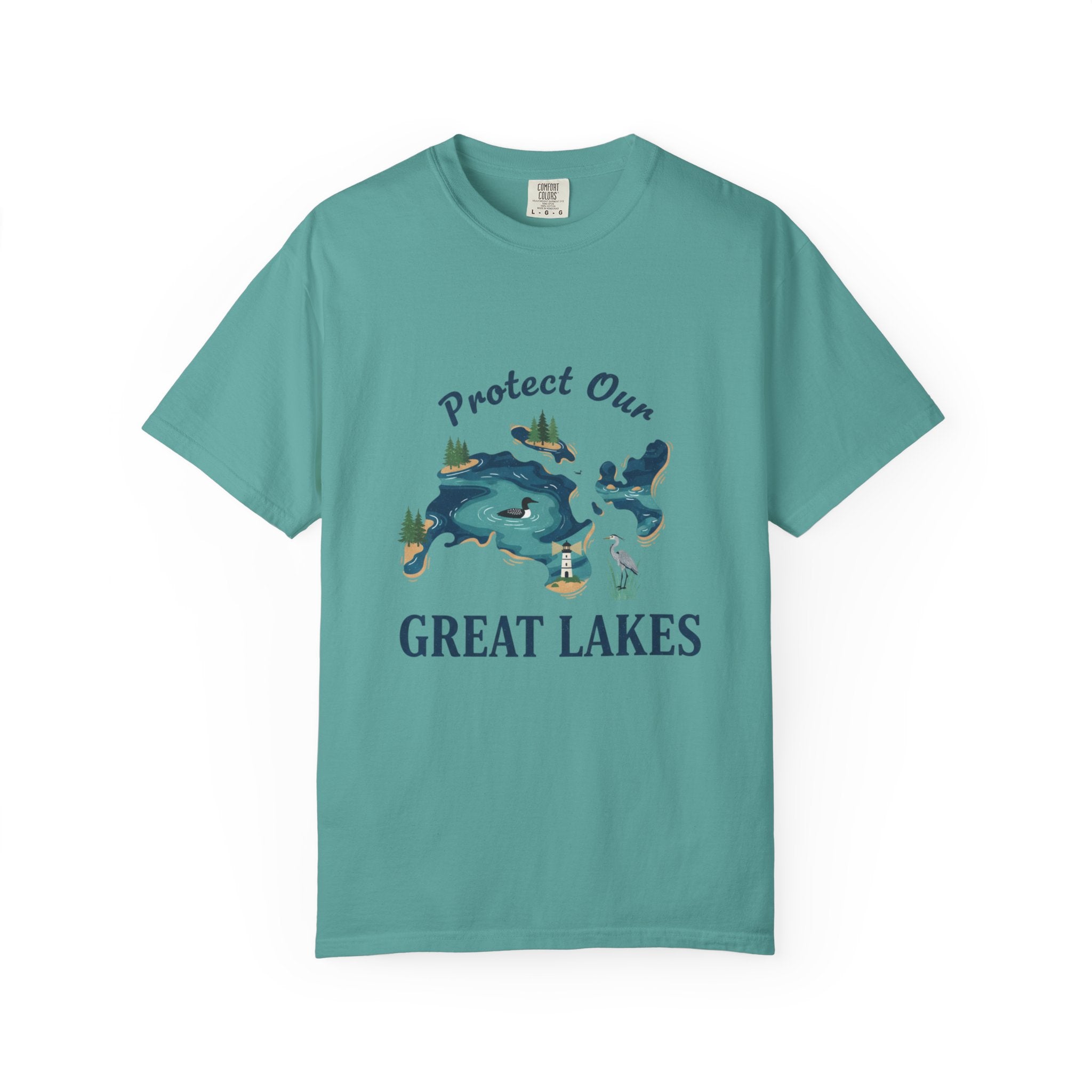 Protect Our Great Lakes T-Shirt — Map Graphic Environmental Tee