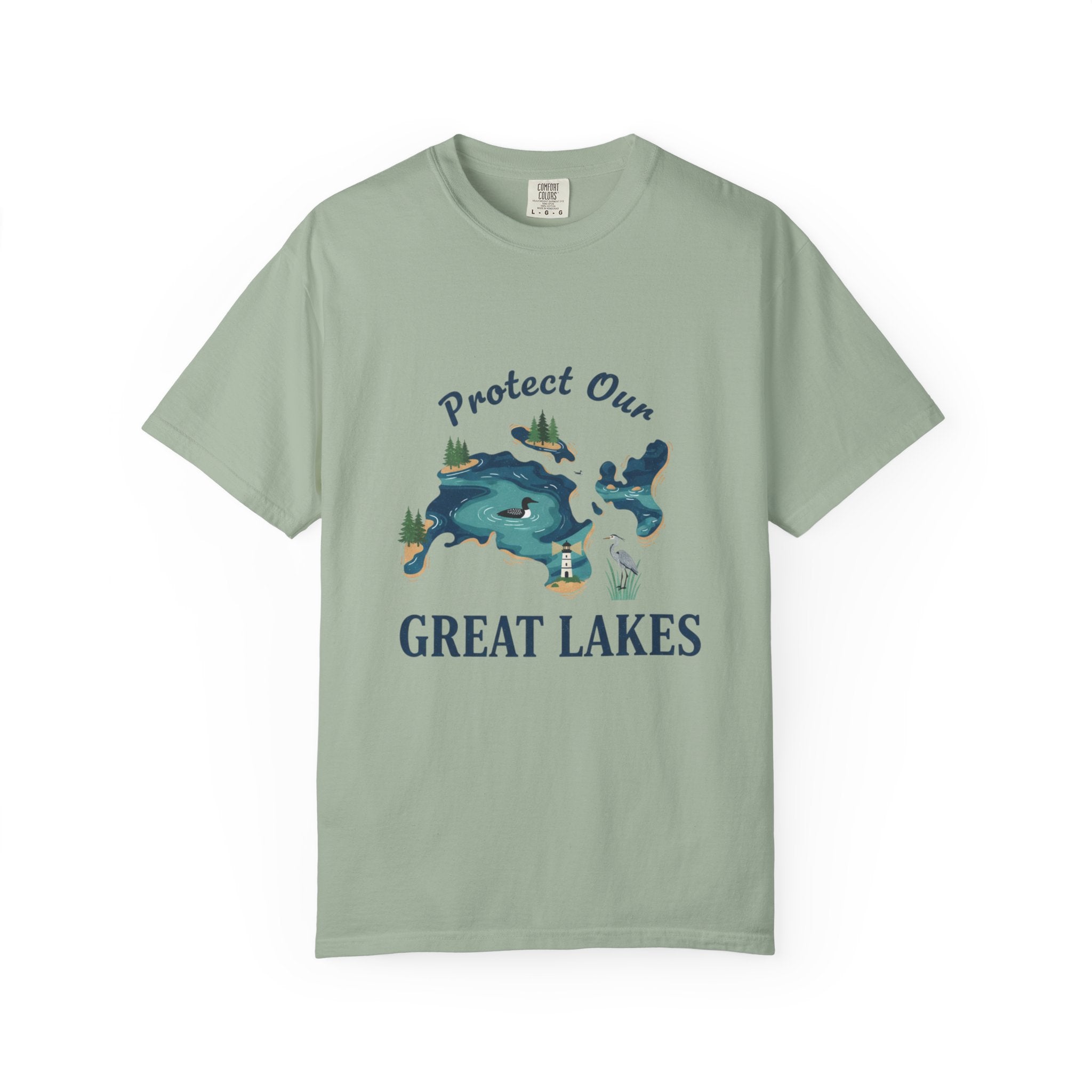 Protect Our Great Lakes T-Shirt — Map Graphic Environmental Tee